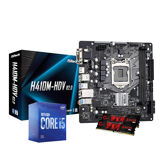 Kit upgrade PC Intel Core i5 10400F - ASRock H410 - RAM 16Go 3200Mhz