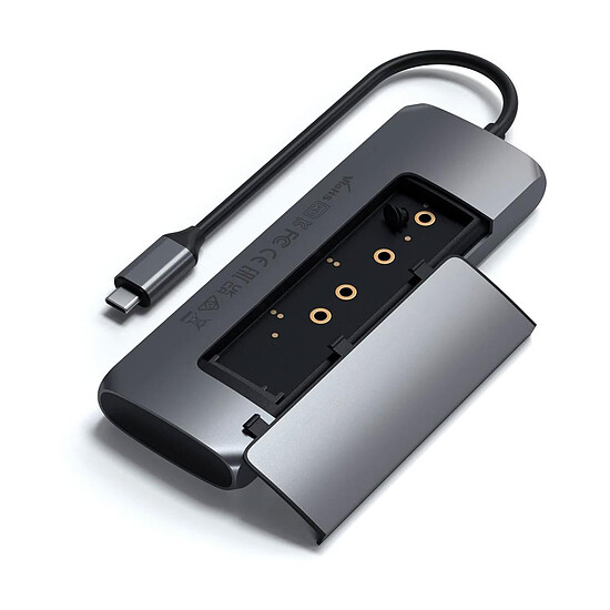 Adaptateur USB SATECHI Adaptateur USB-C Hybrid multiport - Gris - Autre vue
