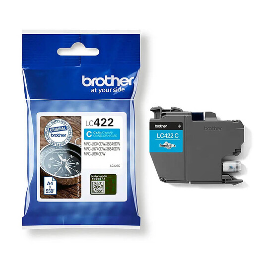 Cartouche d'encre Brother LC422C Cyan - Autre vue