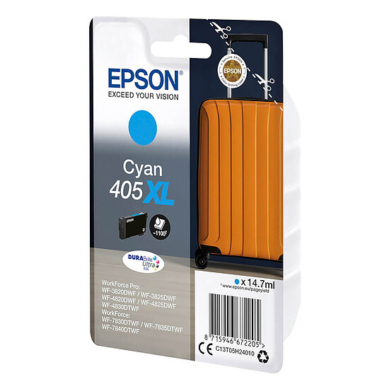 Cartouche d'encre Epson Valise 405XL Cyan - Autre vue