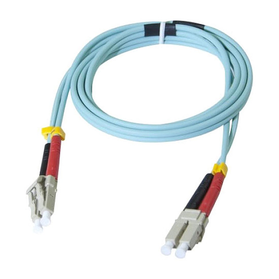 Câble fibre Optique Jarretière optique duplex multimode 3mm OM3 LC-UPC/LC-UPC - 5 m