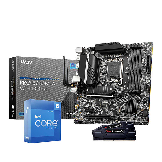 Kit upgrade PC Intel Core i5 12600K - MSI B660M - RAM 16 Go DDR4 