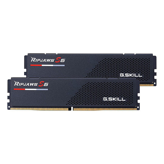 Mémoire G.Skill Ripjaws S5 Black - 2 x 16 Go (32 Go) - DDR5 5200 MHz - CL28