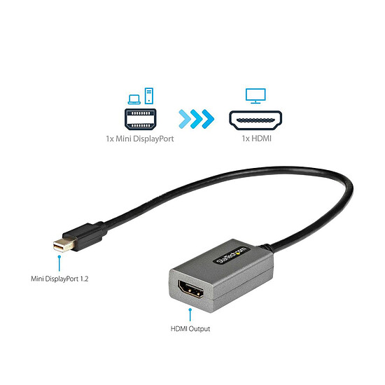 Adaptateur DisplayPort StarTech.com Adaptateur video Mini DisplayPort vers HDMI - Autre vue