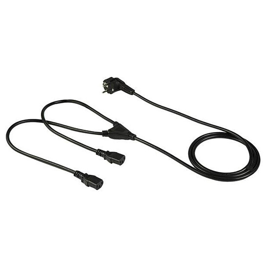 Câble Secteur StarTech.com Cordon d'alimentation PC en Y avec prise Schuko vers C13 - 2 m - Autre vue