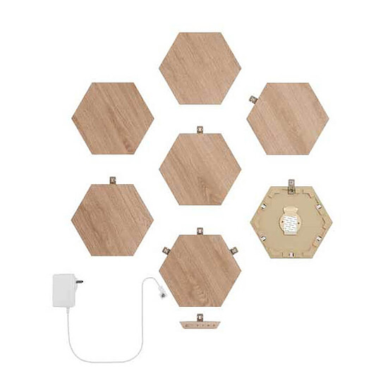 Lampe connectée Nanoleaf Elements Hexagones Starter Kit (7 pièces)