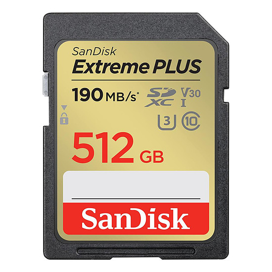 Carte mémoire SanDisk Extreme PLUS SDXC UHS-I   512 Go