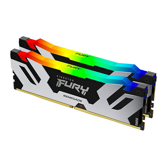 Mémoire Kingston Fury Renegade RGB - 2 x 16 Go (32 Go) - DDR5 6400 MHz - CL32