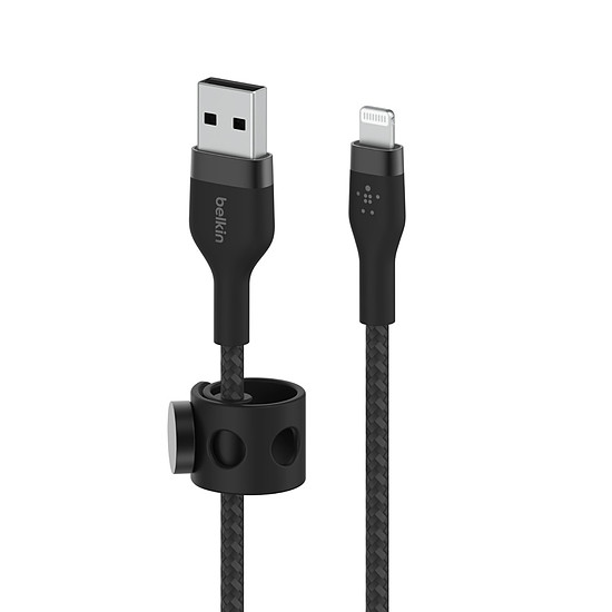 Câble USB Belkin Boost Charge Pro Flex Câble USB-A vers Lightning (noir) - 3 m