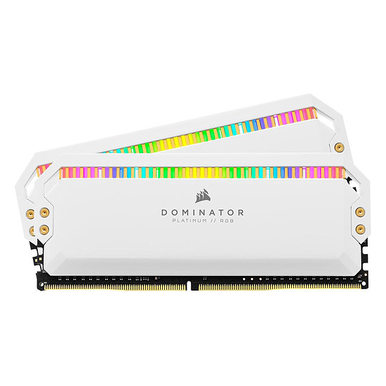 Mémoire Corsair Dominator Platinum RGB White - 2 x 8 Go (16 Go) - DDR4 3200 MHz - CL16