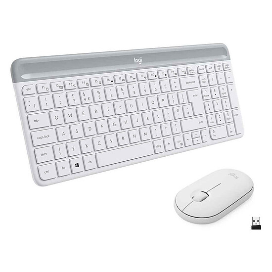 Clavier souris bureautique Logitech MK470 - Blanc - Autre vue