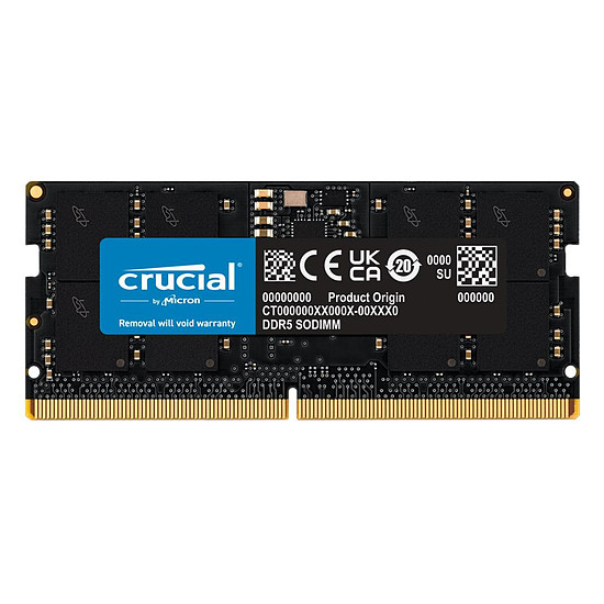Mémoire Crucial  - 1 x 32 Go (32 Go) - DDR5 4800 MHz - CL40