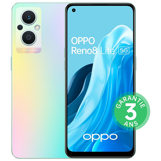 Smartphone Oppo Reno 8 Lite 5G Blanc - 128 Go - 8 Go