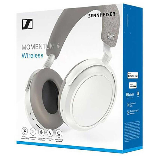 Casque Audio Sennheiser Momentum 4 Wireless  Blanc - Casque sans fil - Autre vue