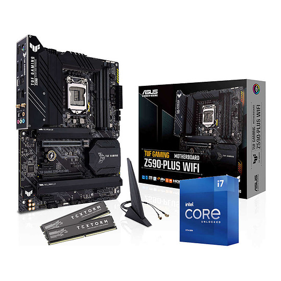 Kit upgrade PC Intel Core i7 11700K - Asus Z590 - RAM 16 Go 3200 MHz