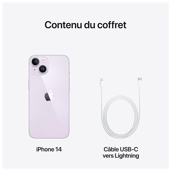 Smartphone reconditionné Apple iPhone 14 Mauve - 256 Go · Reconditionné - Autre vue