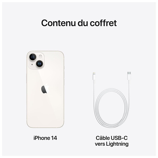 Smartphone reconditionné Apple iPhone 14 Lumière Stellaire - 512 Go · Reconditionné - Autre vue