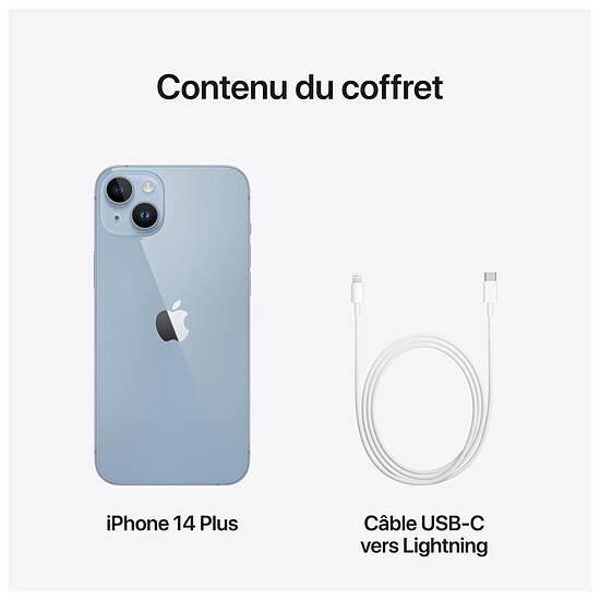 Smartphone reconditionné Apple iPhone 14 Plus Bleu - 256 Go · Reconditionné - Autre vue