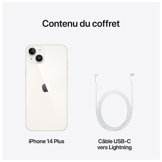 Smartphone reconditionné Apple iPhone 14 Plus Lumière Stellaire - 128 Go · Reconditionné - Autre vue