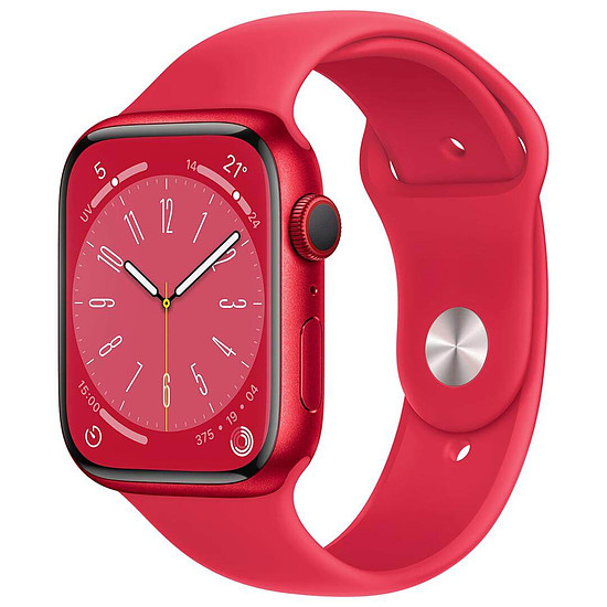 Montre connectée Apple Watch Series 8 GPS + Cellular - Aluminum (PRODUCT)RED Rouge - Sport Band - 41 mm