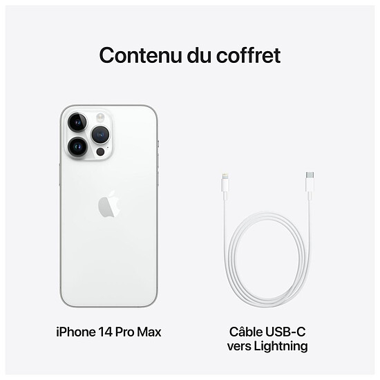 Smartphone reconditionné Apple iPhone 14 Pro Max (Argent) - 256 Go · Reconditionné - Autre vue