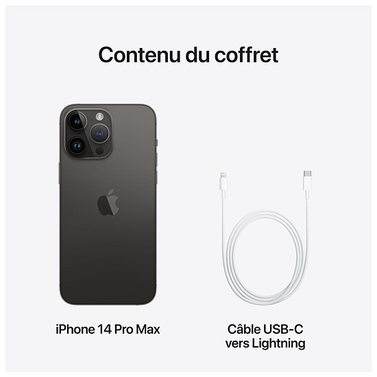 Smartphone reconditionné Apple iPhone 14 Pro Max (Noir Sidéral) - 256 Go · Reconditionné - Autre vue