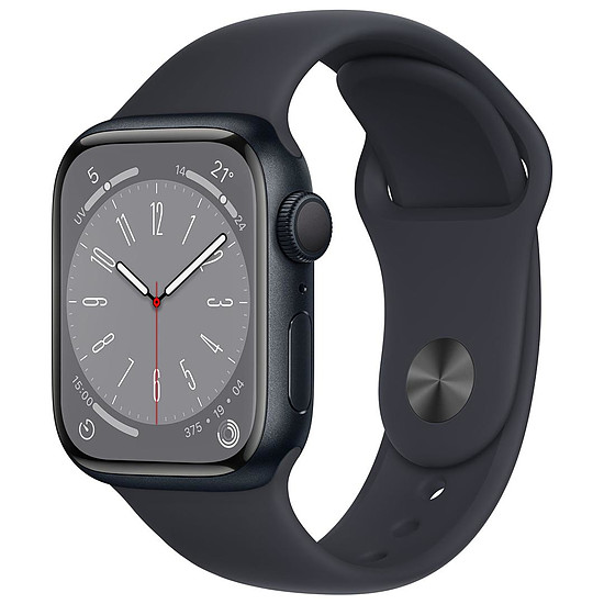 Montre connectée Apple Watch Series 8 GPS - Aluminium Minuit - Sport Band - 45 mm