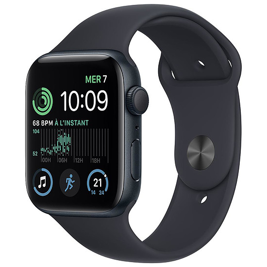 Montre connectée Apple Watch SE GPS (2022) (Midnight Aluminium - Bracelet Sport Midnight) - 44 mm