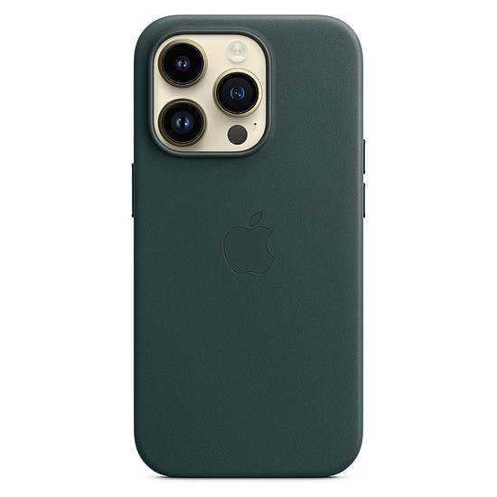 Coque et housse Apple Coque en cuir avec MagSafe pour iPhone 14 Pro - Vert forêt