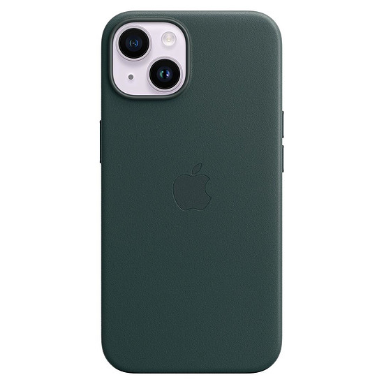 Coque et housse Apple Coque en cuir avec MagSafe pour iPhone 14 - Vert forêt