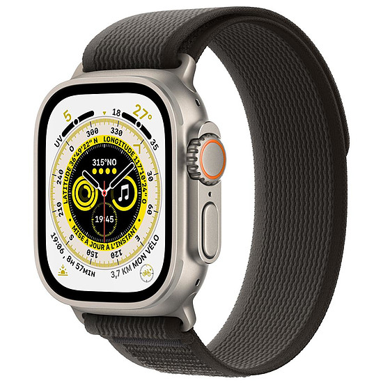 Montre connectée Apple Watch Ultra GPS + Cellular Titanium - Black Gray Trail Loop - 49 mm - M/L