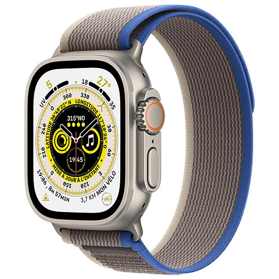 Montre connectée Apple Watch Ultra GPS + Cellular Titanium - Blue Gray Trail Loop - 49 mm - S/M