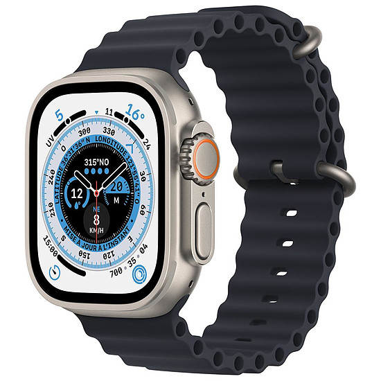 Montre connectée Apple Watch Ultra GPS + Cellular Titanium - Midnight Ocean Band - 49 mm