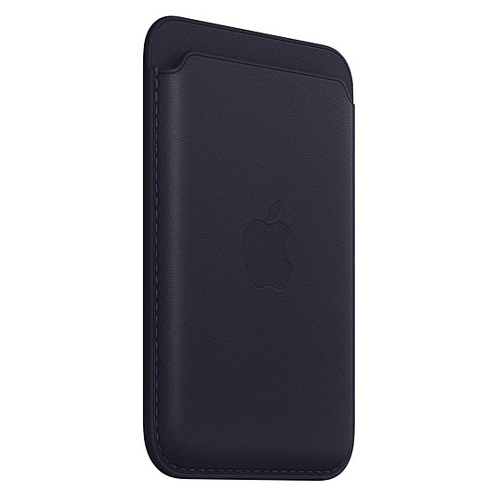 Coque et housse Apple Porte-cartes en cuir avec MagSafe pour Apple iPhone - Encre violette