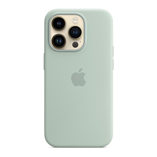 Coque et housse Apple Coque en silicone avec MagSafe pour iPhone 14 Pro - Bleu cactus