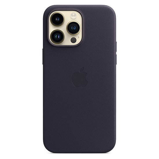 Coque et housse Apple Coque en cuir avec MagSafe pour iPhone 14 Pro Max - Encre violette