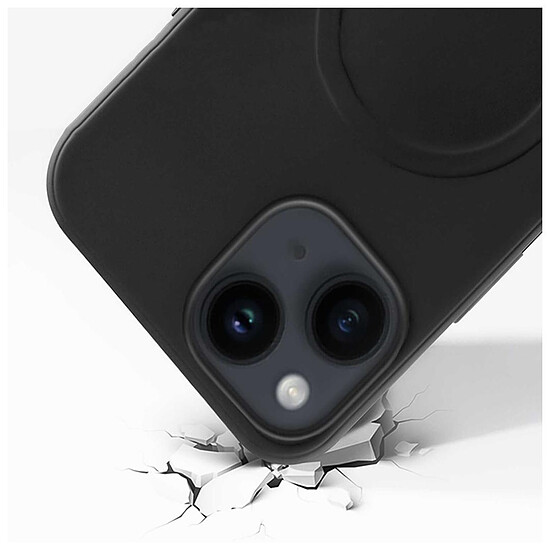 Coque et housse Akashi Coque de protection MagSafe en silicone noir- Apple iPhone 14 Plus - Autre vue