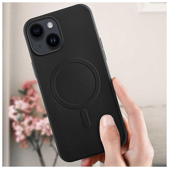 Coque et housse Akashi Coque de protection MagSafe en silicone noir- Apple iPhone 14 Plus - Autre vue