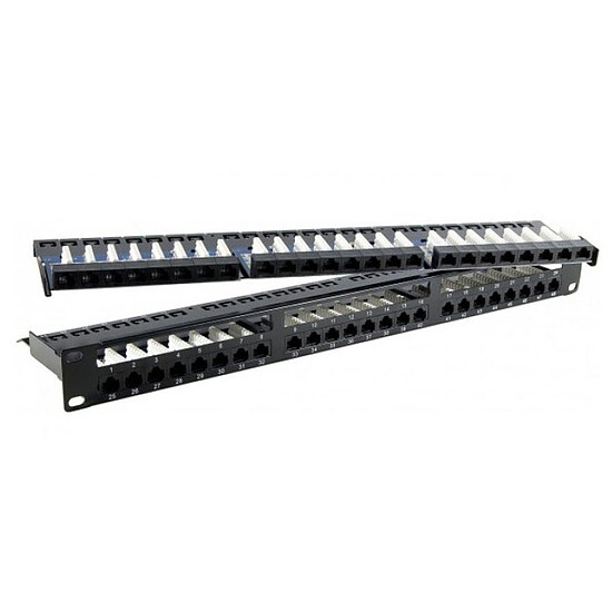 Accessoires RJ45 Panneau de brassage 48 ports catégorie 6 UTP pour coffret / armoire / baie 19'' - Autre vue