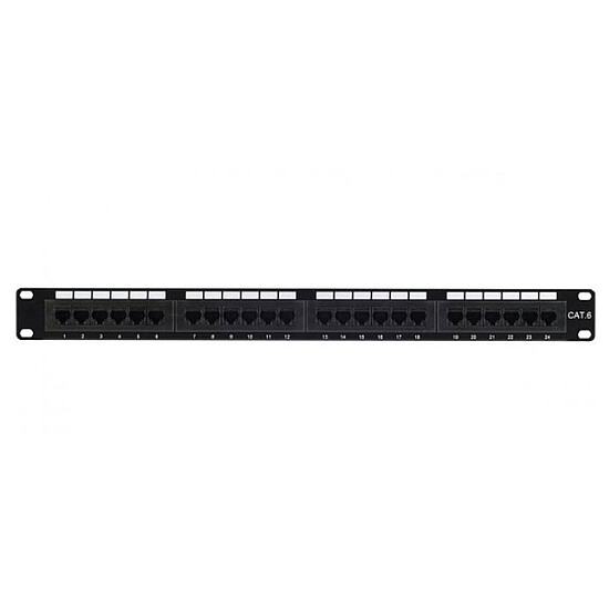 Accessoires RJ45 Panneau de brassage 24 ports catégorie 6 UTP pour coffret / armoire / baie 19'' - Autre vue
