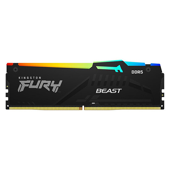 Mémoire RAM Kingston Fury Beast RGB - 1 x 16 Go (16 Go) - DDR5 5600 MHz - CL36 - Autre vue