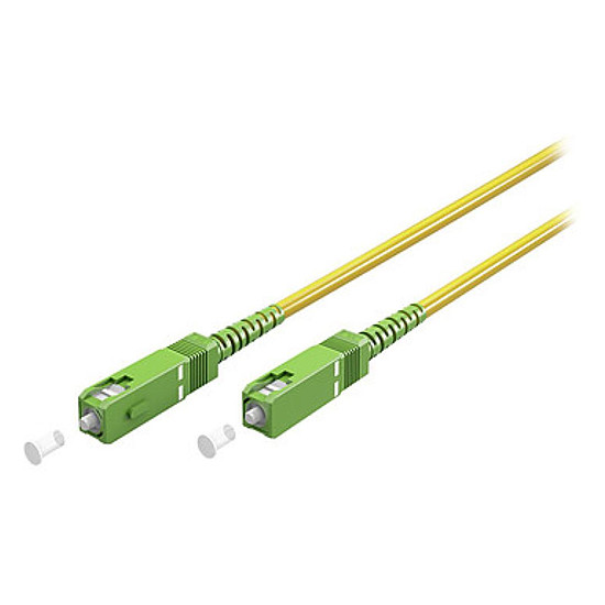 Câble fibre Optique Jarretière optique simplex monomode 9/125 SC-APC/SC-APC - 0.5 mètre