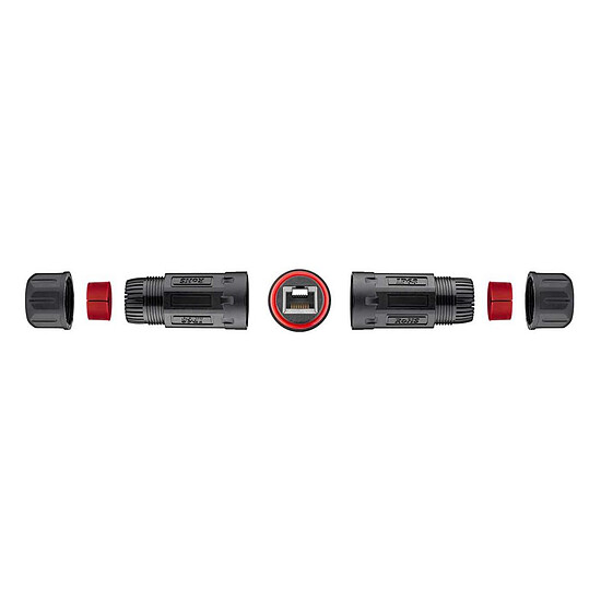 Accessoires RJ45 Goobay Coupleur modulaire RJ45 d'extérieur (IP68), CAT 6 STP - Autre vue