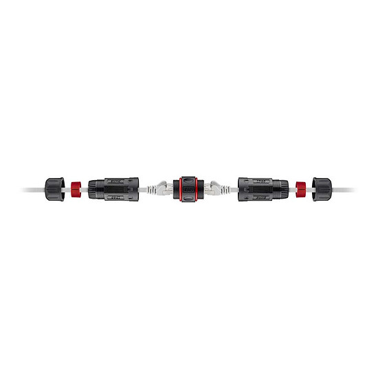 Accessoires RJ45 Goobay Coupleur modulaire RJ45 d'extérieur (IP68), CAT 6 STP - Autre vue