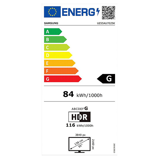 TV SAMSUNG UE55AU7025 - TV 4K UHD HDR - 138 cm - Autre vue