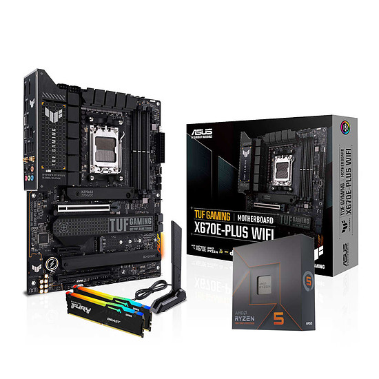 Kit upgrade PC AMD Ryzen 5 7600X - Asus X670E - RAM 32Go 5600MHz