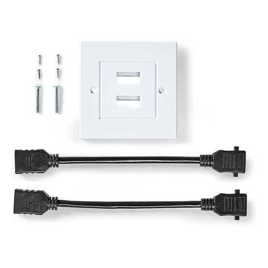 Accessoires HDMI Nedis Boîtier de montage mural à double port HDMI (montage encastré) - Autre vue