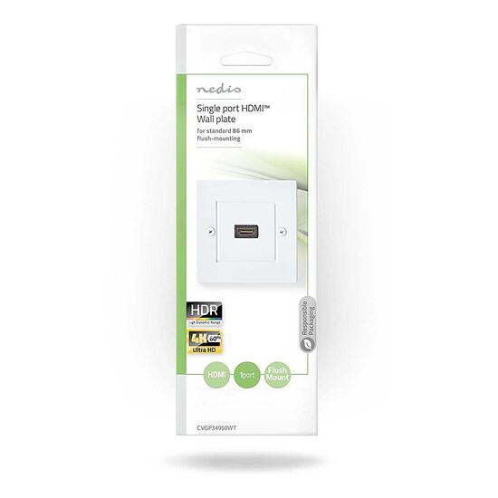 Accessoires HDMI Nedis Boîtier de montage mural HDMI avec port unique (montage encastré) - Autre vue
