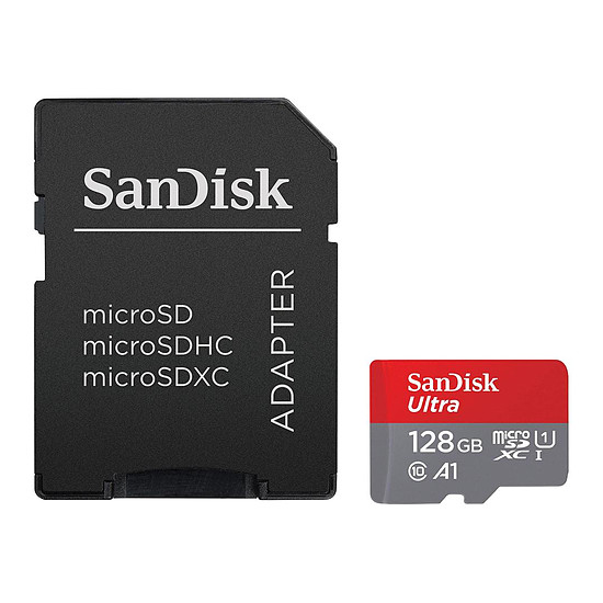 Carte mémoire SanDisk Ultra Chromebook microSD UHS-I U1 128 Go + Adaptateur SD