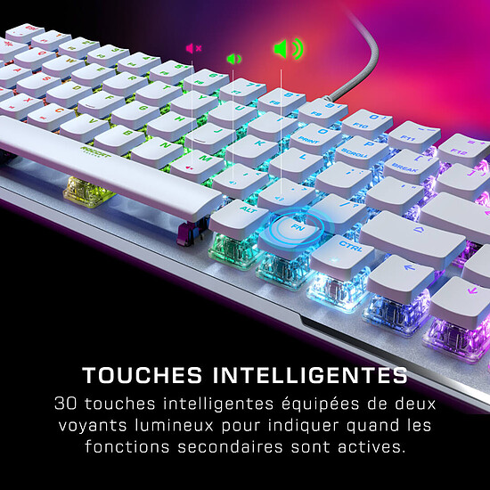 Clavier PC Roccat Vulcan II Mini Linear - Roccat Titan II Optical Red - Blanc - Autre vue